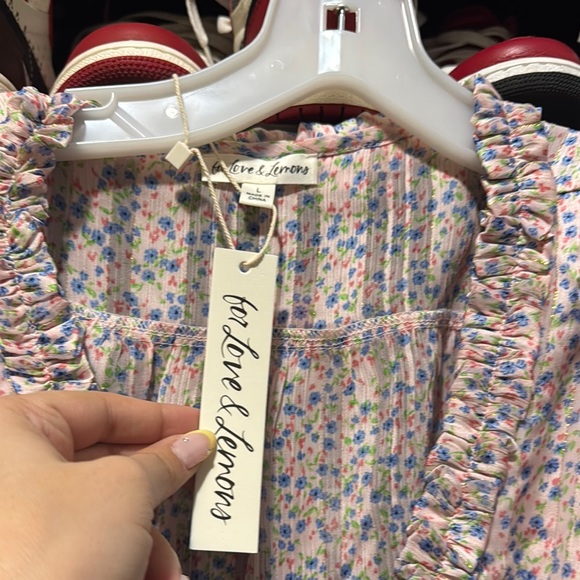 For Love & Lemons Phoebe Floral Puff Sleeve Dress - Picture 7 of 13